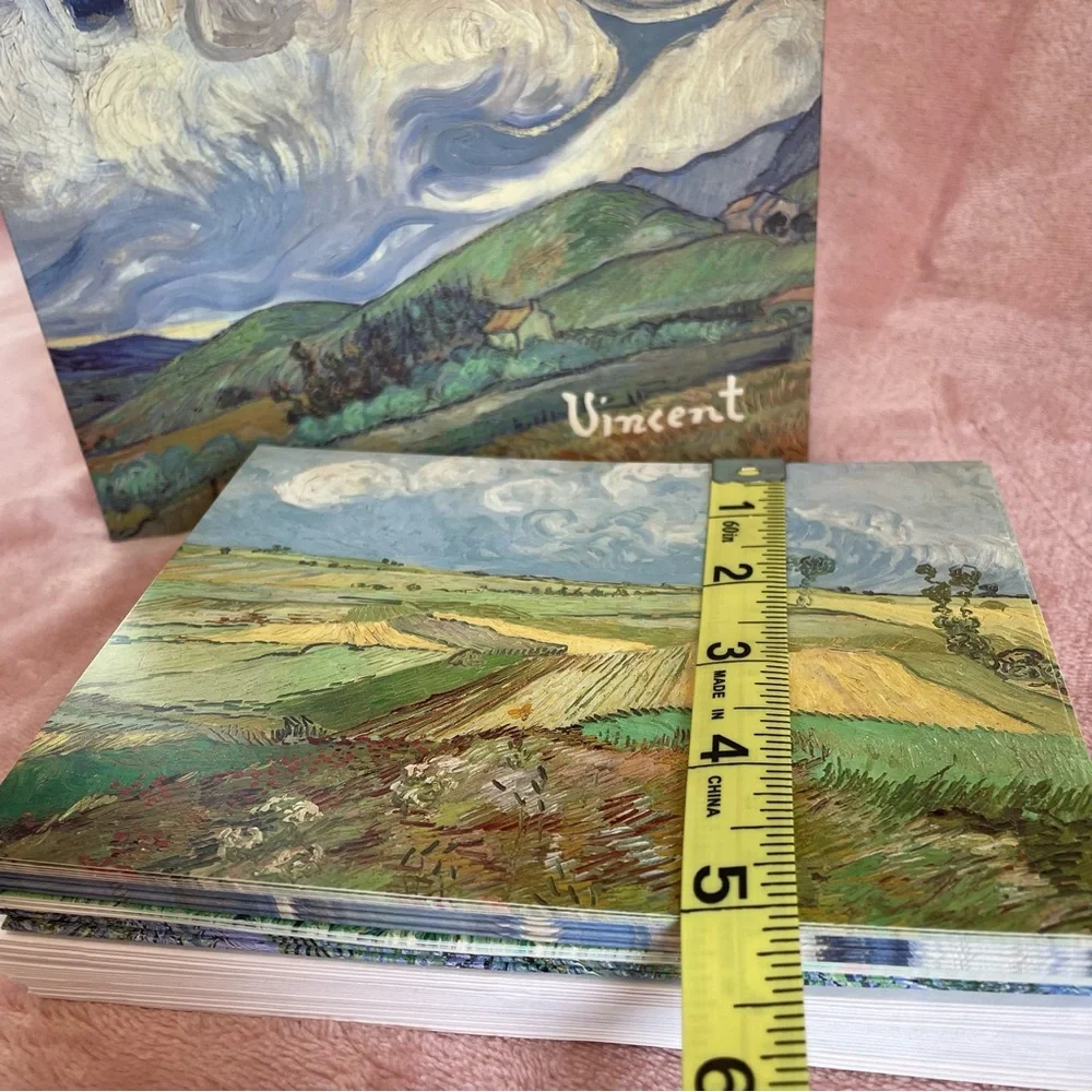 Vintage 1997 Vincent Van Gogh Note Cards in Keepsake Box 4 Designs w Envelopes